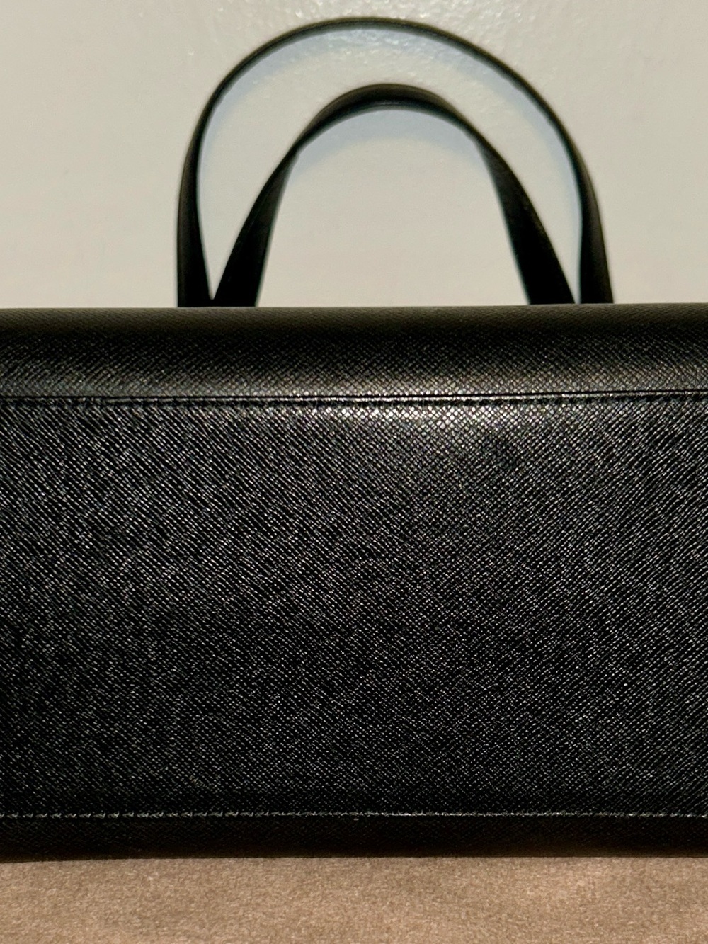 Burberry London LTD Black Leather Belted Tote Bag with Burberry Handkerchief - Picture 7 of 13